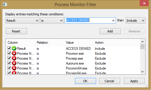 procmon filter