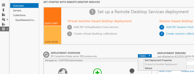 edit deployment properties