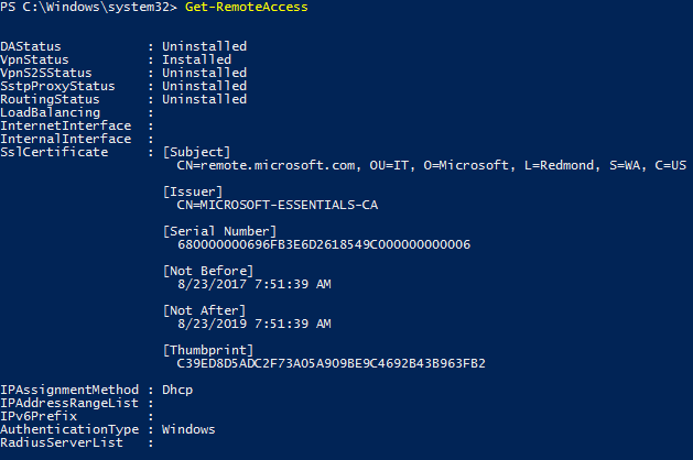 RemoteAccess Default